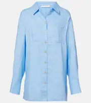 [Heidi Klein] Heidi Klein Linen shirt AU 14 blue