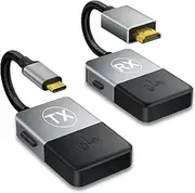 USB C to HDMI Wireless Transmitter and Receiver, USB C 3.1 Port Wireless Hdmi Receiver 4K Output(2025 Upgraded), 165ft/50m, Single Band 5G, for Streaming Video and Audio to Monitor from Laptop/phone