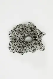 Print Organza Leopard Print Scrunchie