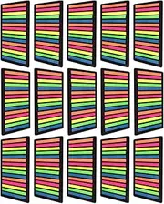 TEHAUX Sticky Page Flags 15 Sheets Index Notes Reading Strips Page Markers Highlight Strips Sentence Markers School Stickers Office Supplies Book Supply
