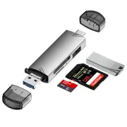 6in1 USB3.0 Type-C SD/Micro SD/SDHC/SDXC OTG Memory Card Reader for Phone Tablet