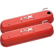 Proform for Raised "LSX" Emblem Aluminum Valve Covers, Chevy Orange, LS Engines