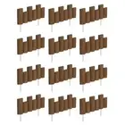 Greenes Fence Landscape Edging 18" (12-Pack) Half Log Wood Garden Stakes Brown