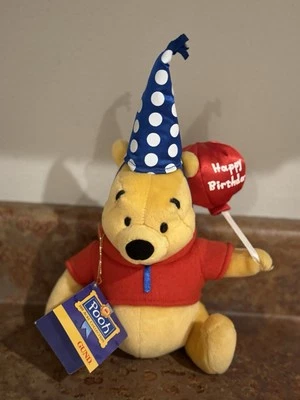 Gund Winnie the Pooh Happy Birthday 100 Acre Collection Plush Toy NWT Disney