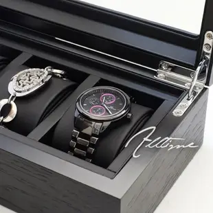 【AllTime】純實木 黑款精緻金屬鑲邊手錶收藏盒【5入】(木盒06) 錶盒 收納盒 收藏盒 珠寶盒 首飾盒 木頭錶盒