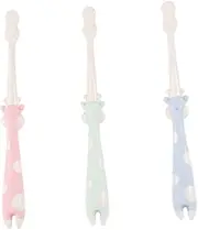 FOMIYES Cartoon Toothbrush Kids Toothbrush Soft Bristle Brush 3pcs Set Oral Care
