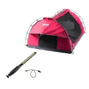 Adventure Kings Pink Double Swag Dome Tent + Rechargeable Lithium LED Work light