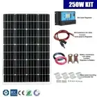 250W SOLAR PANEL KIT 12V BATTERY CHARGER REGULATOR CABLE CONNECTOR Z BRACKET