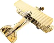 FUTUREORYY Vintage Metal Plane Model Ornament Retro Aircraft Decor for Home Office Unique for Aviation Enthusiasts for Dining Table Study