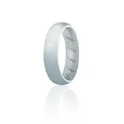 ROQ Silicone Wedding BR Solid Ring - Basic-Silver by ROQ for Women - 11 mm Ring