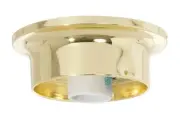 3 1/4" FITTER FLUSH MOUNT CEILING FIXTURE HOLDER BRASS PLATED FINISH 11754JB