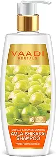 Amla with Shikakai and Reetha Shampoo - Hair Fall Control Shampoo - all Natural Herbal Shampoo - Shampoo for Hair Loss - Shampoo for Oily Hair - 350ml - Vaadi Herbals