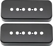 Musiclily Pro Plastic P-90 Soapbar Guitar Pickup Covers Compatible with USA LP, Black (Set of 2)