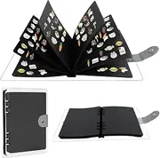 [BlyeMichdi] Pin Badge Display Book,8 Pages Enamel Pin Display for Store 350+ Pins,Waterproof Brooch Collection Storage Holder,Felt Jewelry Organizer Book for Pins, Brooches,Badges,Medals