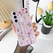 [ZTOFERA] Floral Case for Samsung Galaxy S23 Plus 5G,Cute Flower Pattern Case for Girls Women,Flexible Silicone Protective Slim Shockproof Bumper Phone Cover for Samsung Galaxy S23 Plus,Clear