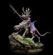 Pro Painted Warhammer Age Of Sigmar Skaven CLAWLORD ON GNAW-BEAST
