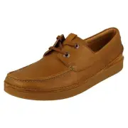 Mens Clarks 'Oakland Sun' Casual Leather Lace Up Shoes - G Fitting