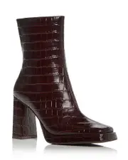 Jeffrey Campbell Women's Maximal Embossed Block Heel Booties