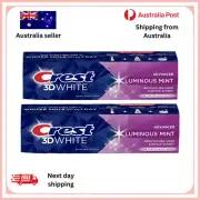 2 x Crest 3D White Advanced Luminous Mint Toothpaste 104g