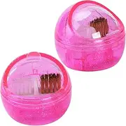 Healeved Manicure Nail Bit Brush Set 2pcs Nail Drill Bit Cleaning Brush Box Efficient