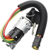 Lock Cylinder for Renault Megane Clio Scenic, Ignition Lock Barrel Cylinder with 2Pcs Key 7701471098/7701471220
