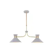 Eva 2-Lights Modern Pendant Lamp Light White