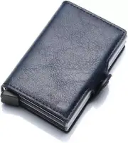 Wallet with Money Clip RFID Blocking Wallet, Minimalist PU Leather Mens Wallet