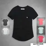 【歐美服飾】AF 女生 短T V領刺繡小鹿口袋 A&F 短袖T恤 麋鹿 短TEE 精梳純棉 短袖T-SHIRT