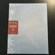 Geo Studios Holiday-Themed Letterhead Paper, 8-1/2" x 11", Blue Snowfall,