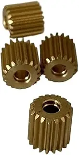 Gear Motor Pinion Gear Module Pinion,4PCS Brass Pinions 0.4M 18T 2.98mm Hole 3mm Copper Gears GS