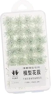 28pcs Artificial Grass Clusters Artificial Fern Artificial Succulent Plants Tree for Tuft Mini Artificial Plant Succulent Kit Rug Fall Greenery Sodding Cover Small Room White Resin