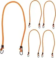 HOMSFOU 5 Pcs Luggage Rope Set Belts Strap Cord Tightening Elastic Polyester Binding Belt Tensioner Tightener Fastening Lightweight Lashing Adjustable Thick Bungee Belt Rubber