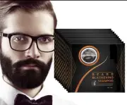 Black Beard Coloring for Men - Instant Darkening Shampoo for Beard, Mustache,...