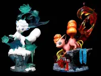 在飛比找Yahoo!奇摩拍賣優惠-寵物小精靈 神奇寶貝 GK 火六尾 冰六尾 場景 雕像 模型