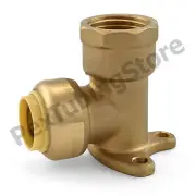 1/2" Sharkbite Style Push-Fit x 1/2" FNPT Lead-Free Brass Drop Ear Elbow Fitting