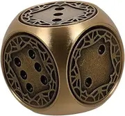 SUPVOX Retro Brass Dice Set Unique Hand Polished Sided Metal Dice for Board Games Vintage Aesthetic Gaming Accessories Solid Brass Material Creative and Distinctive Design