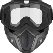 Aimzone Airsoft Face Mask, Detachable Tactical Masks, Paintball Mask with Goggles Compatible with Gel Ball Blaster, Water Beads, Nerf Rival, Apollo, Zeus & Artemis Blasters