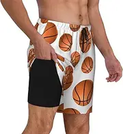[AFHYZY] Men Swim Trunks Short 7 Inch Funny Bathing Suits Quick Dry Board Shorts Swimming Trunks with Compression