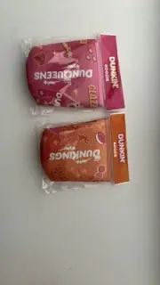 Dunkin’ Donuts DunKings DunQueens Koozie Set (2) NWT NEW sold out Can Holder
