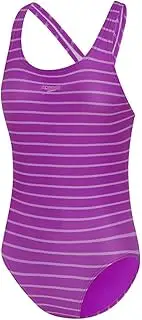 [Speedo] Girl's Printed Medalist One Piece Swimsuit, Diva, 13-14