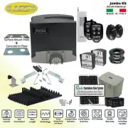Solar Sliding Gate Opener System DIY Jumbo Kit Extra Heavy Duty 24V Solar Power