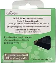 Clover Quick Bias Fusible Bias Tape, 1/4-Inch Wide by 11-Yard, Black