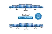 Bulk of 10x Dual LG FLATRON E2411PU FHD 24" LCD Monitor Display + Articulating Display Mount Stand| Refurbished Grade A