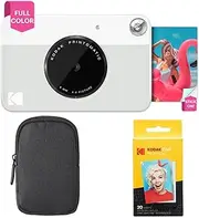 [Kodak] Printomatic Instant Camera (Grey) Basic Bundle + Zink Paper (20 Sheets) + Deluxe Case + Comfortable Neck Strap