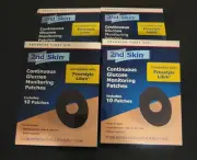 2ND SKIN Continuous Glucose Monitoring Patch 10 Pack - LOT of 4