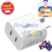 40W Dual USB PD Fast Charging Wall Type-C Charger Power Adapter Brick AU Plug