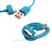 100X 10FT USB 30 PIN AQUA BLUE CABLE DATA SYNC CHARGER SAMSUNG GALAXY TAB TABLET