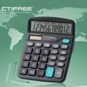12-Digit LCD Calculator with Solar & Battery Power for Home and Office Use