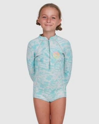 BNWT BILLABONG KIDS GIRL SALT ISLAND BLUE SPRINGSUIT WETSUIT SIZE 2 RRP $159.99