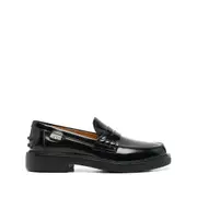 [Tod's] Tod's Logo-lettering Loafers 38 IT BLACK